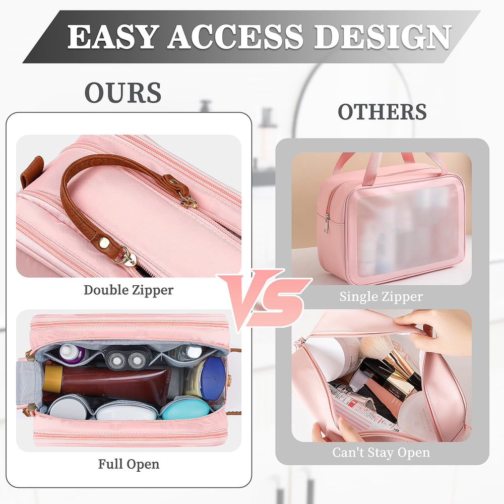 YOOLIFE initial toiletry bag embroidery detail adds personalized charm