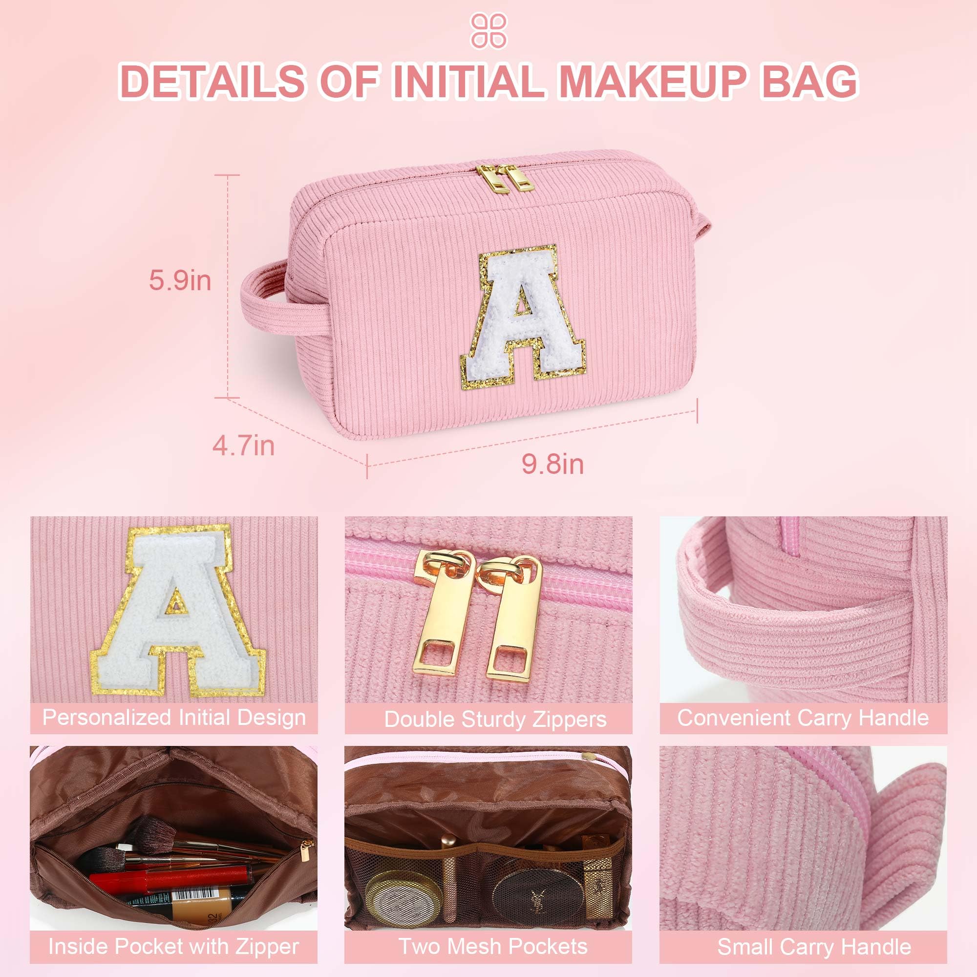 YOOLIFE makeup bag interior with compartments keeps brushes and palettes neatly stored