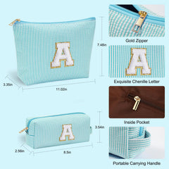 YOOLIFE makeup bag personalized initial helps teens quickly locate cosmetics