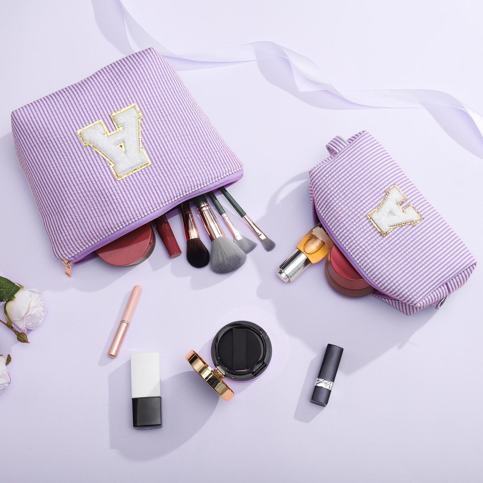 yoolife makeup bag personalized-initial option offers thoughtful gift and daily personalization.