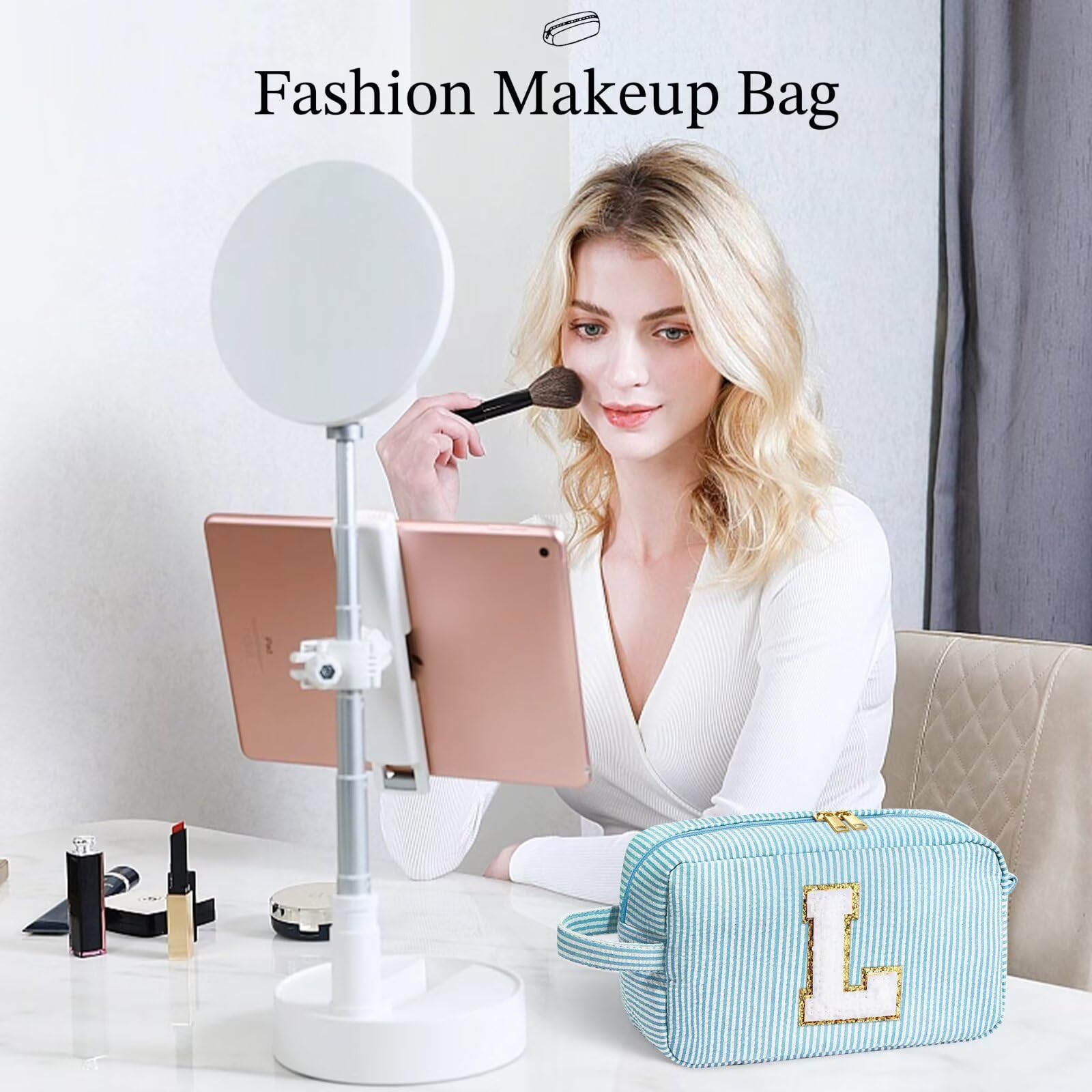 YOOLIFE travel-size monogram bag fits easily in luggage.