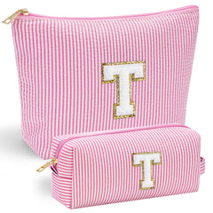YOOLIFE makeup bag front chenille design offers personalized gift-ready charm