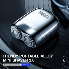 Yoose Alloy Mini Shaver with premium leather case for travel protection