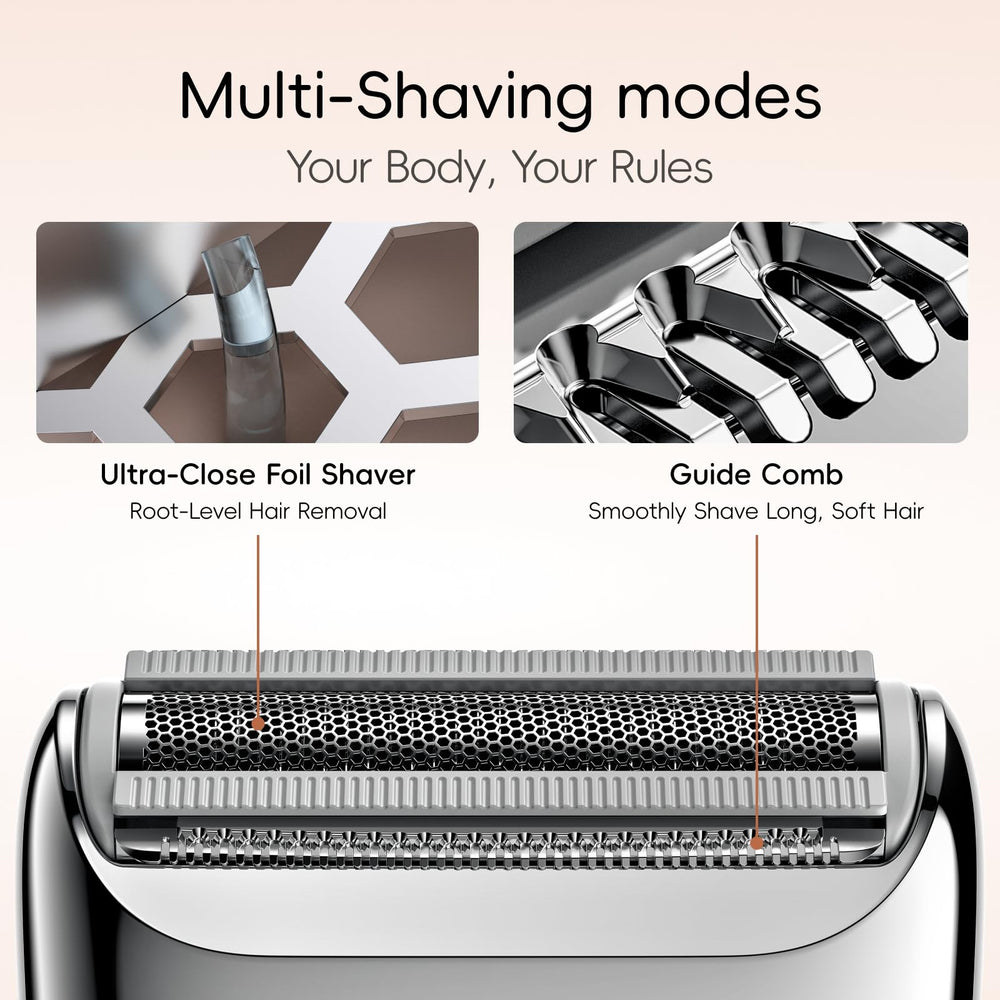 yoose multi-functional setup for face, bikini, or legs.