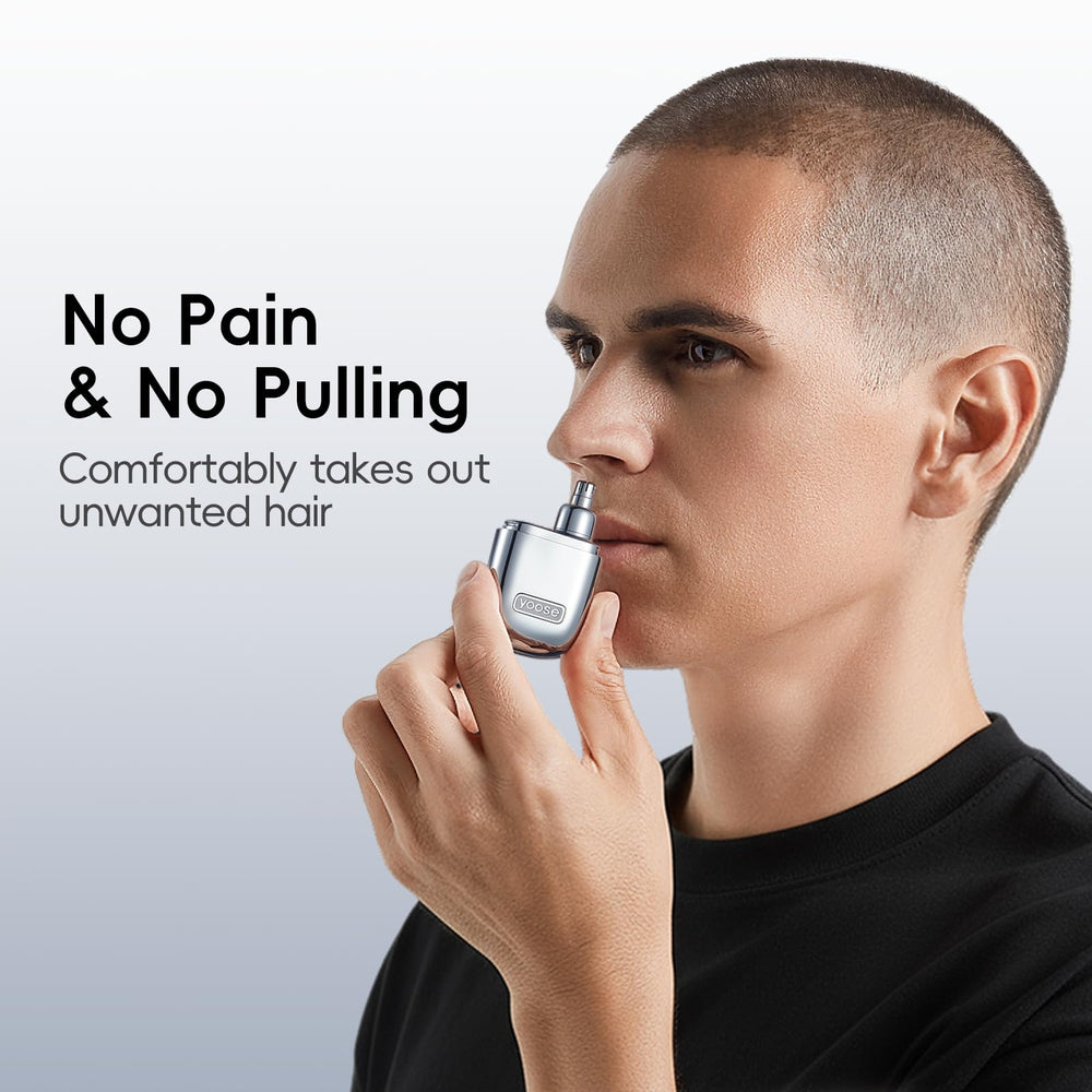 Yoose nose trimmer detachable head enables easy cleaning and maintenance