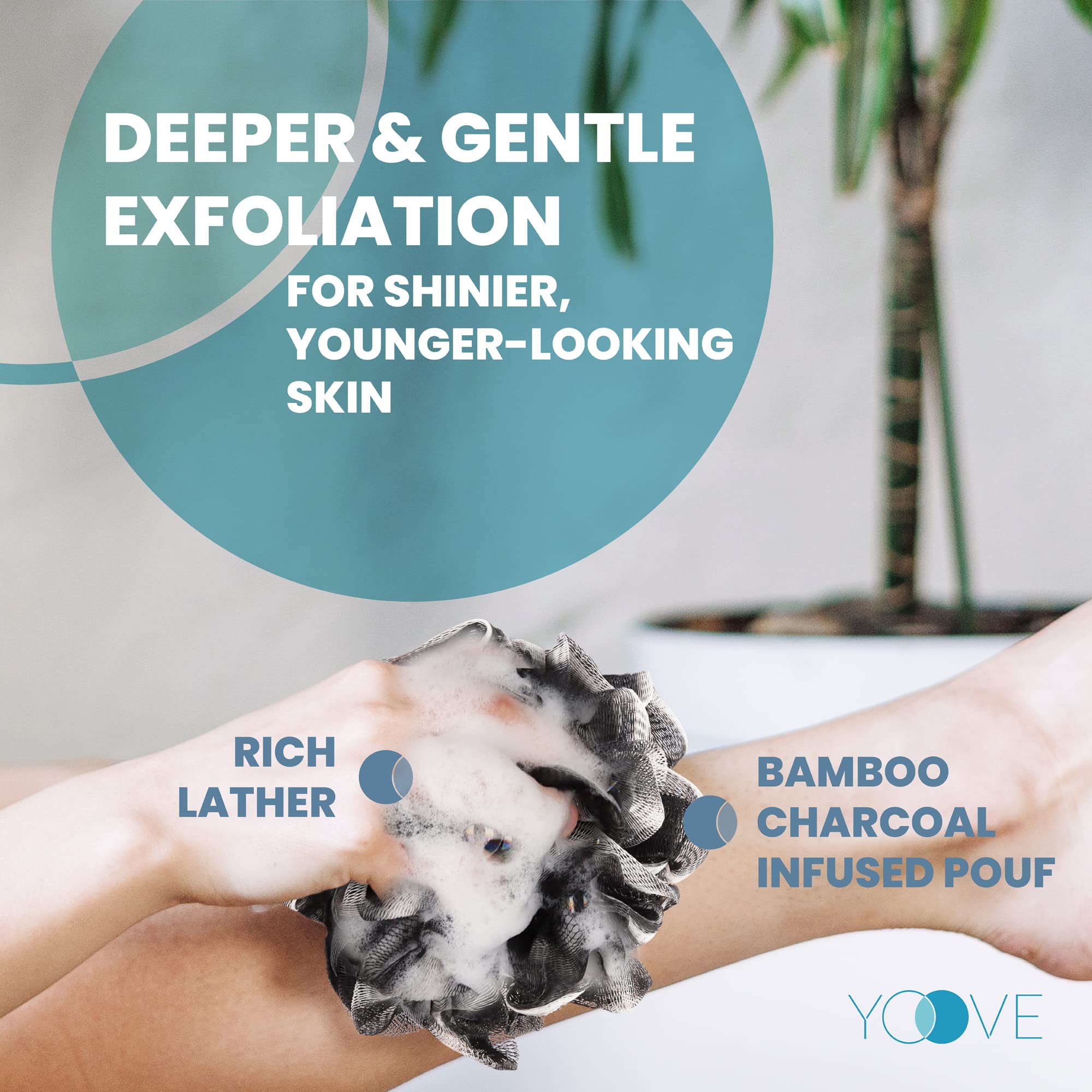 Yoove textured rubber grip ensures secure use even when wet.