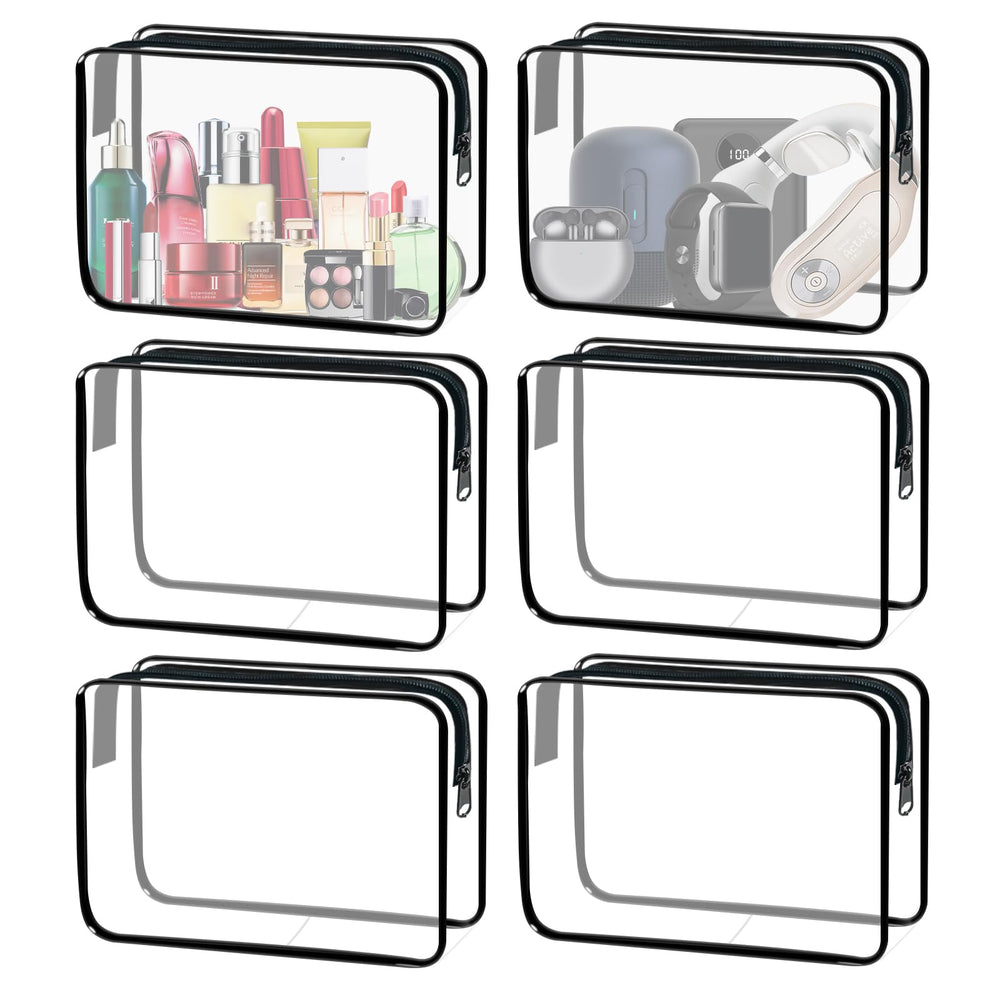 YOQIVEXU bolsas maquillaje transparentes 6 piezas, ideal para organizar el kit de viaje.