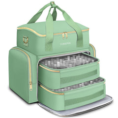 YOREPEK extra-large nail polish organizer holds 100 bottles, ideal for travel and salon prep.