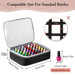YOREPEK organizer case lamp section demonstrates top space for a nail lamp.
