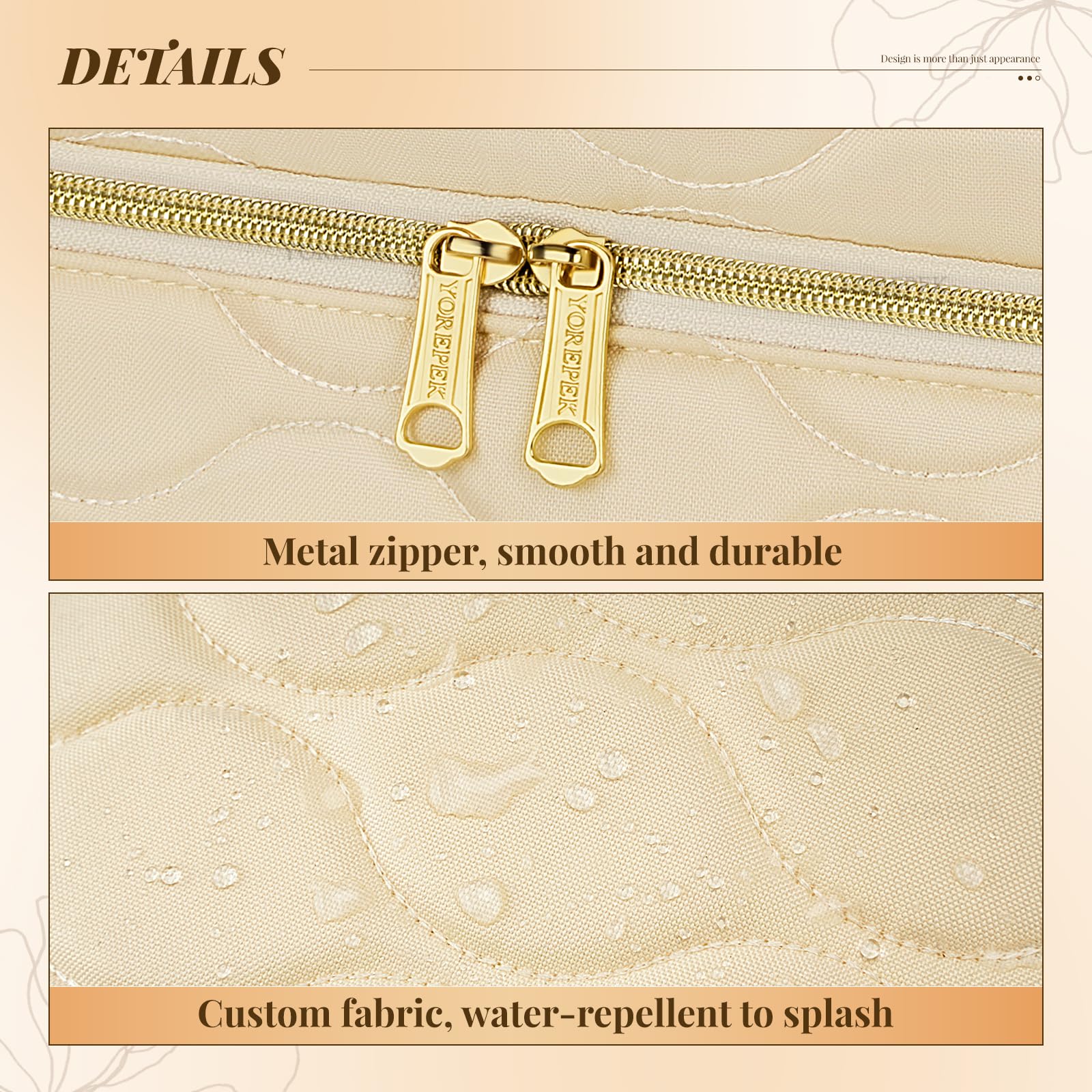 YOREPEK nail-kit-bag-soft-padding-suede-interior cushions delicate items.