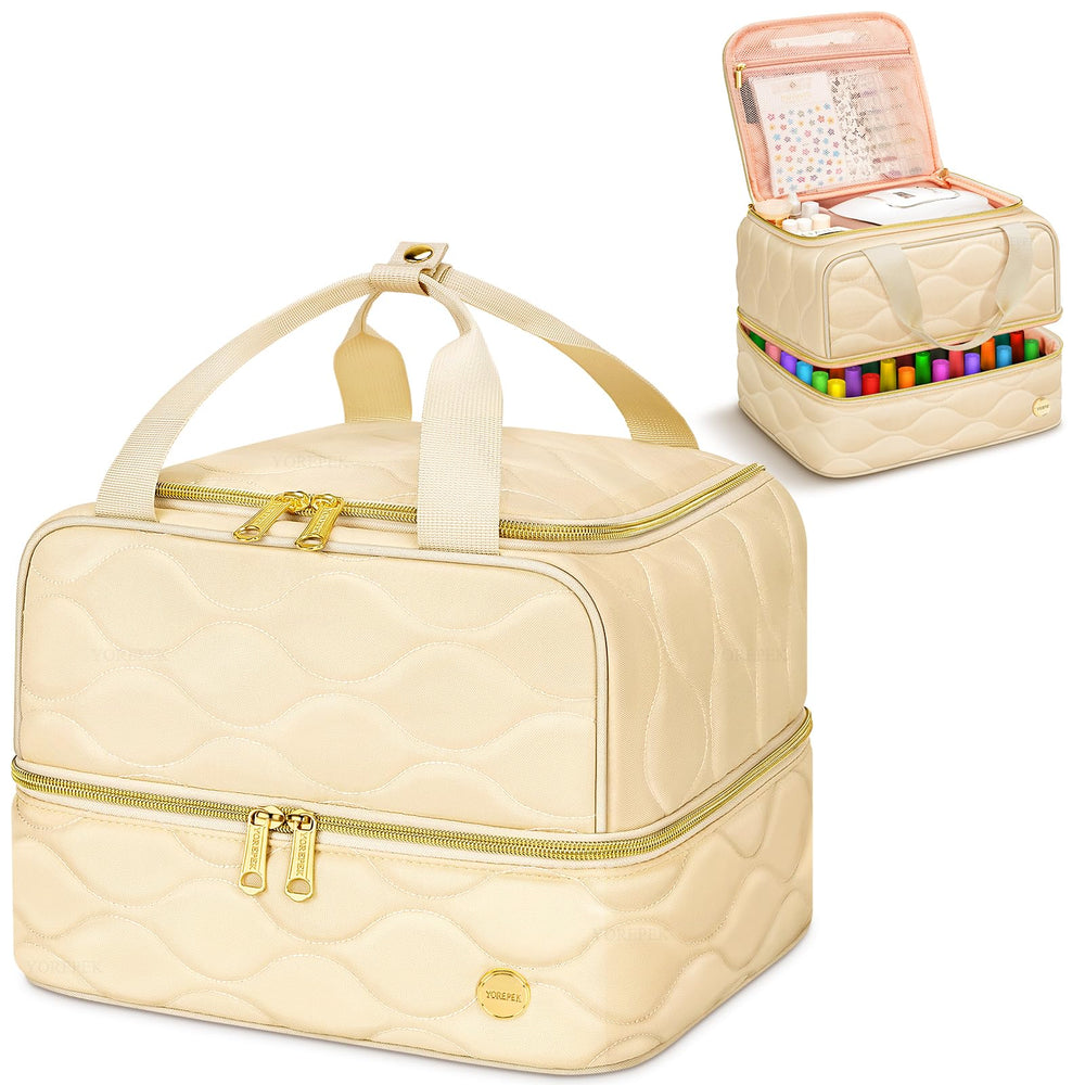 YOREPEK nail-kit-bag-travel-handle makes carrying easy.