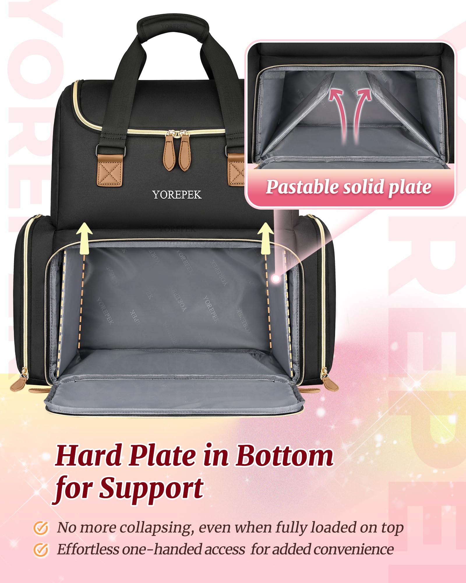 YOREPEK nail polish organizer offers three carrying options for versatile transport.