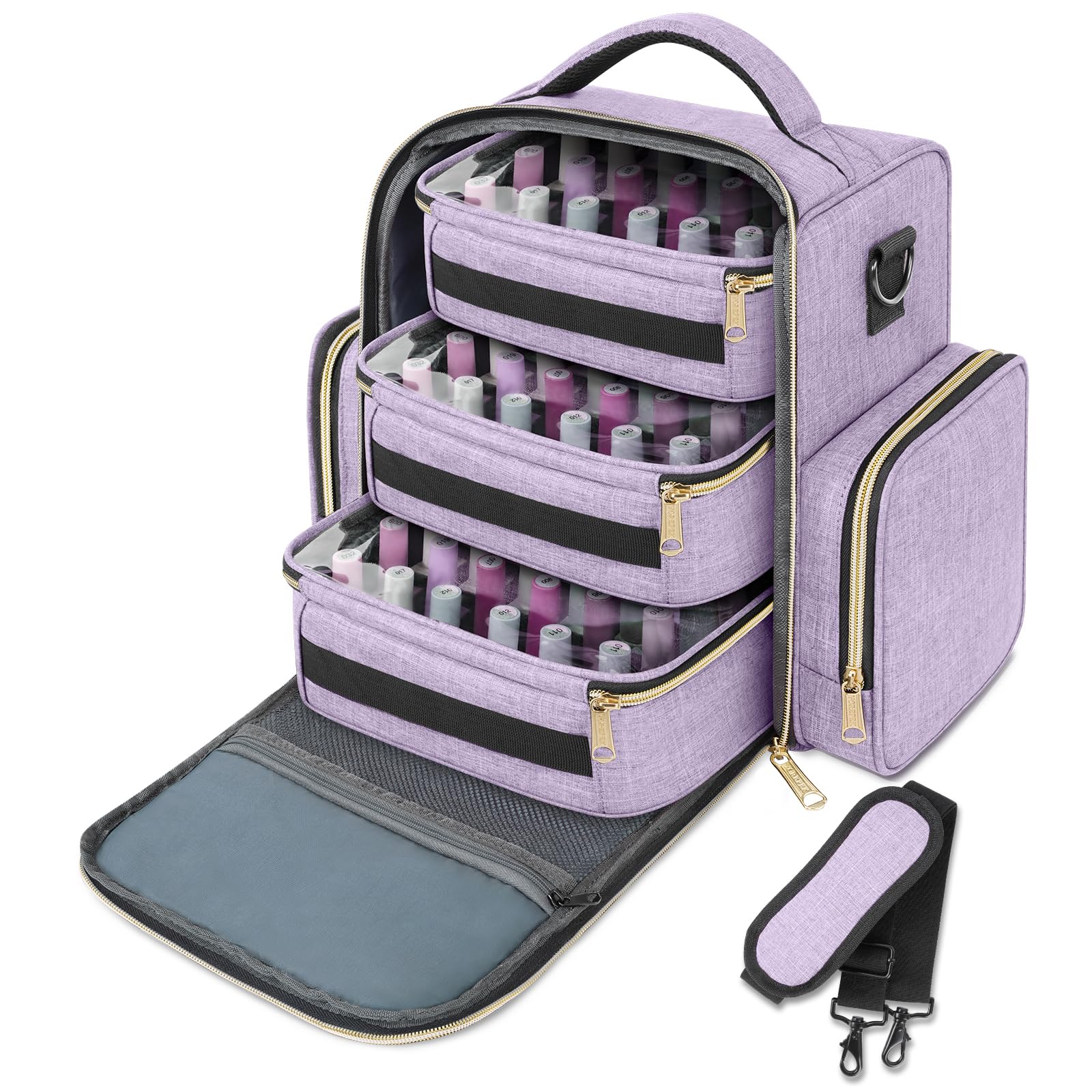 YOREPEK nail polish organizer showing 72 bottle capacity for tidy storage