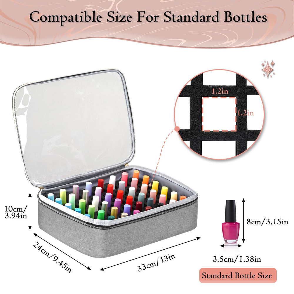YOREPEK bottle slots fit standard 15ml bottles with sponge protection.