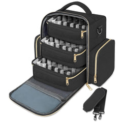 YOREPEK Nail Polish Organizer front view shows spacious interior for 72 bottles