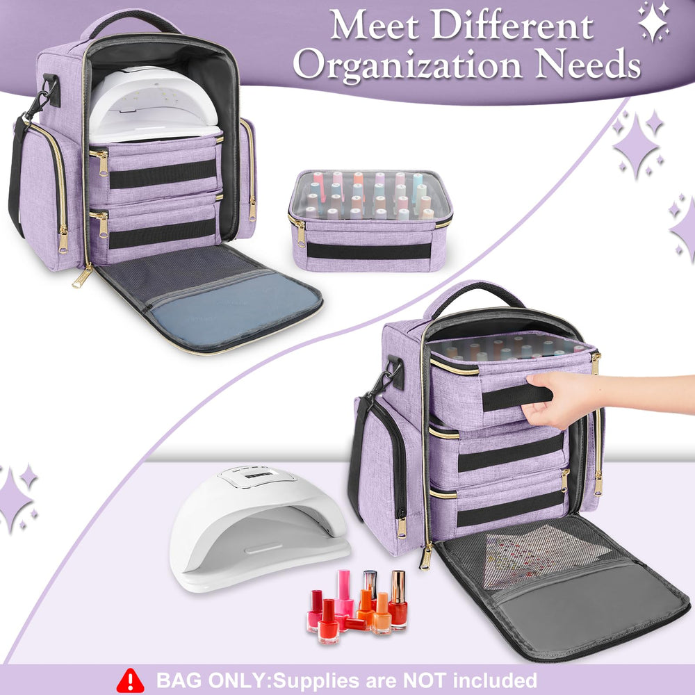 YOREPEK nail polish organizer inner mesh pocket for swatch sticks and labels