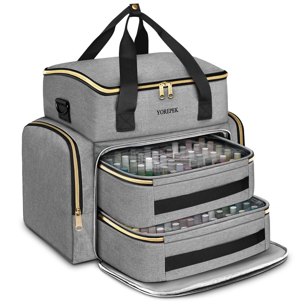 YOREPEK nail polish organizer large capacity holds 96+ bottles for tidy storage.