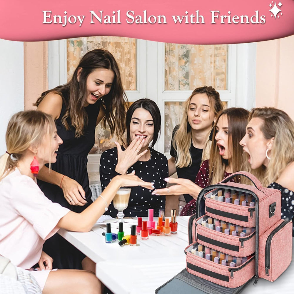 YOREPEK nail polish organizer makeup bag conversion for cosmetics and tools