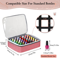 YOREPEK nail polish organizer interior with foam inserts protecting bottles