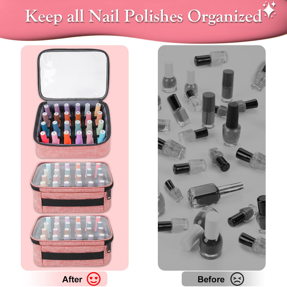 YOREPEK nail polish organizer suitcase attachment for secure transit