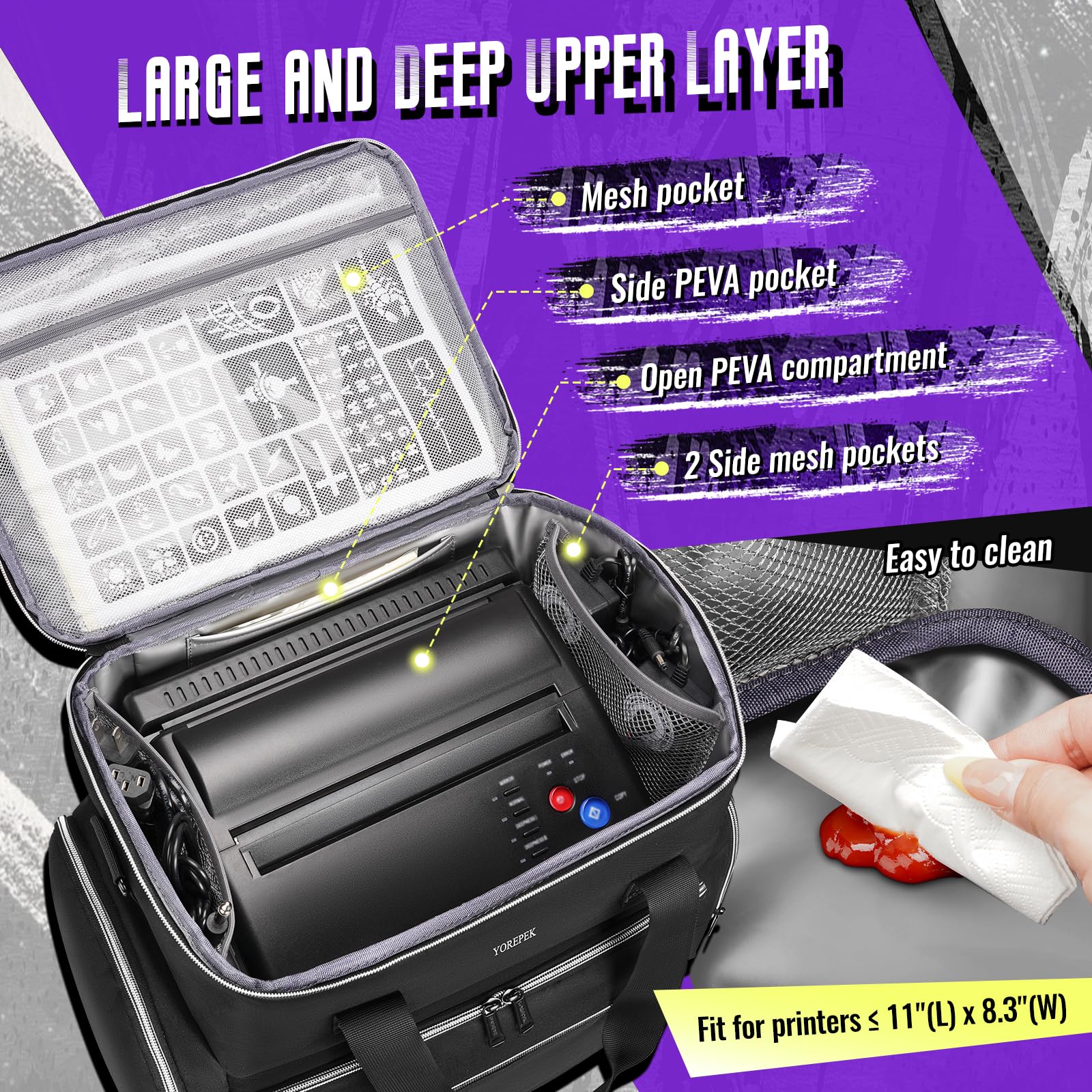 YOREPEK Tattoo Travel Case durable build supports studio and travel use.