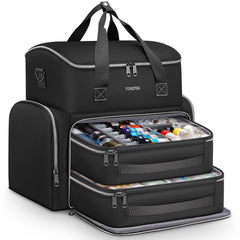 YOREPEK Tattoo Travel Case front view shows portable organization for on-the-go sessions.