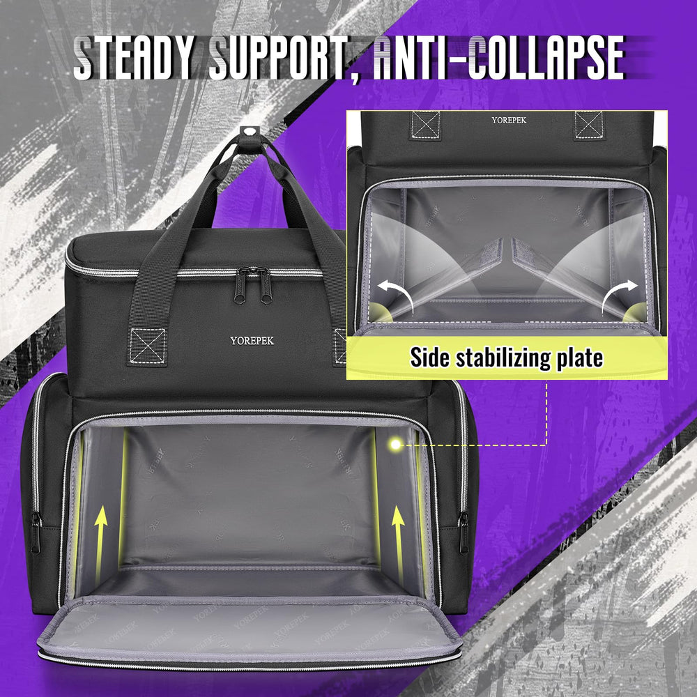 YOREPEK Tattoo Travel Case side pocket for quick access to essentials while traveling.