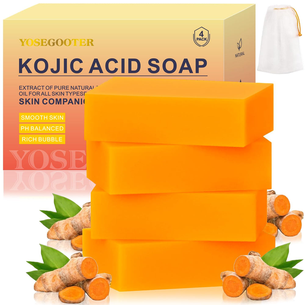 YOSEGOOTER turmeric soap bar front view for a bright, antioxidant-rich cleanse.