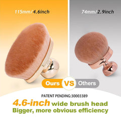 Yoseng self-tanner brush blends mousse smoothly for natural color