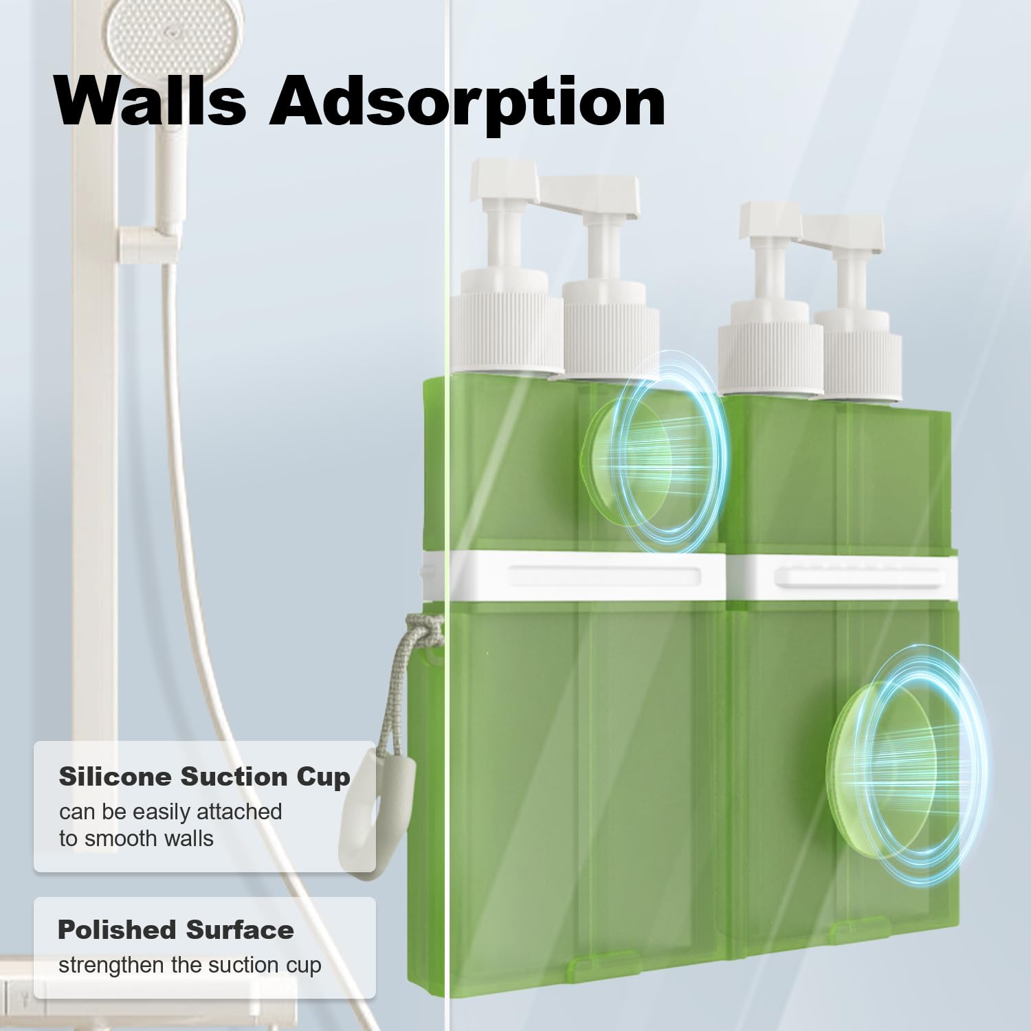 YOTIME strong adhesion suction cup wall mount securing toiletries