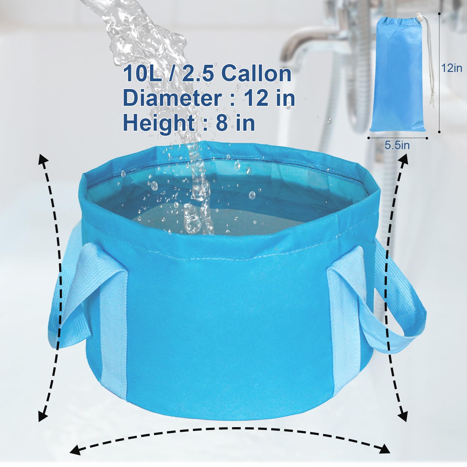 YoTmake Ionic Detox Foot Bath blue bucket image, ideal for home wellness rituals.