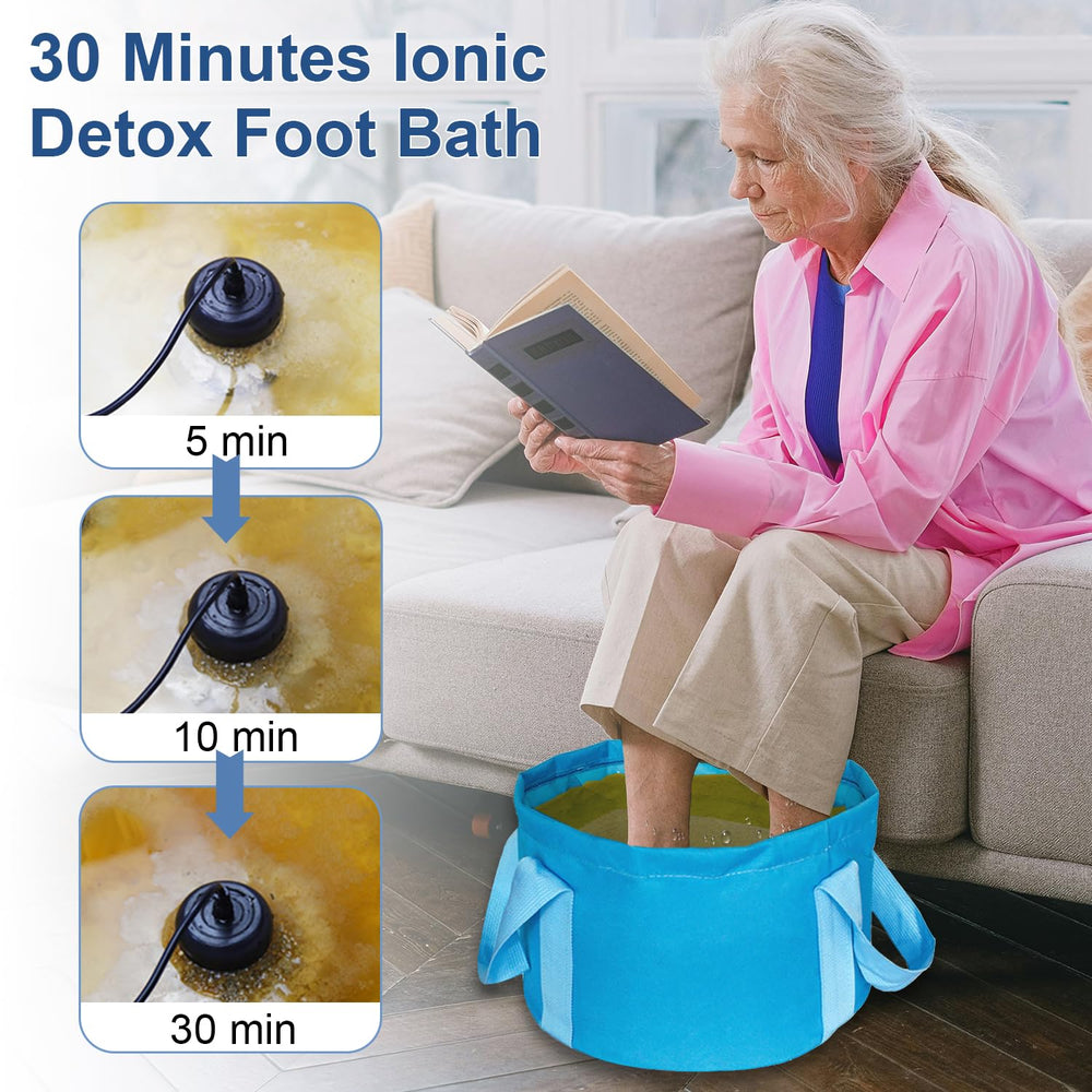 YoTmake Ionic Detox setup for travel with compact components for on-the-go use.