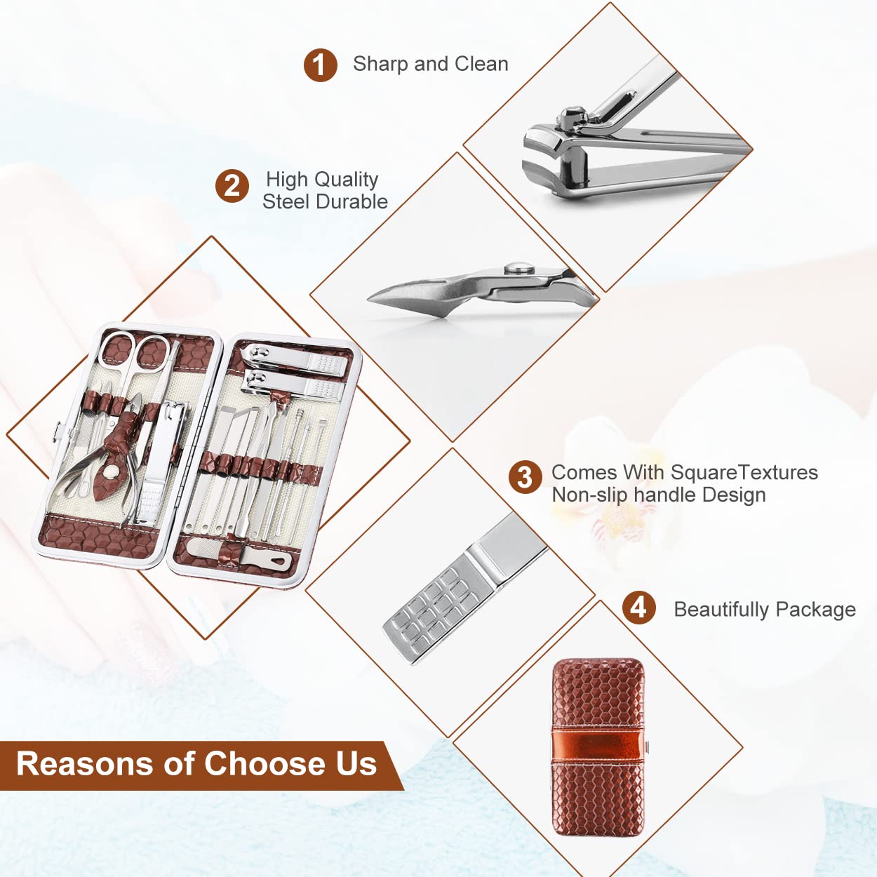 Yougai grooming kit compact layout for home-use and travel.