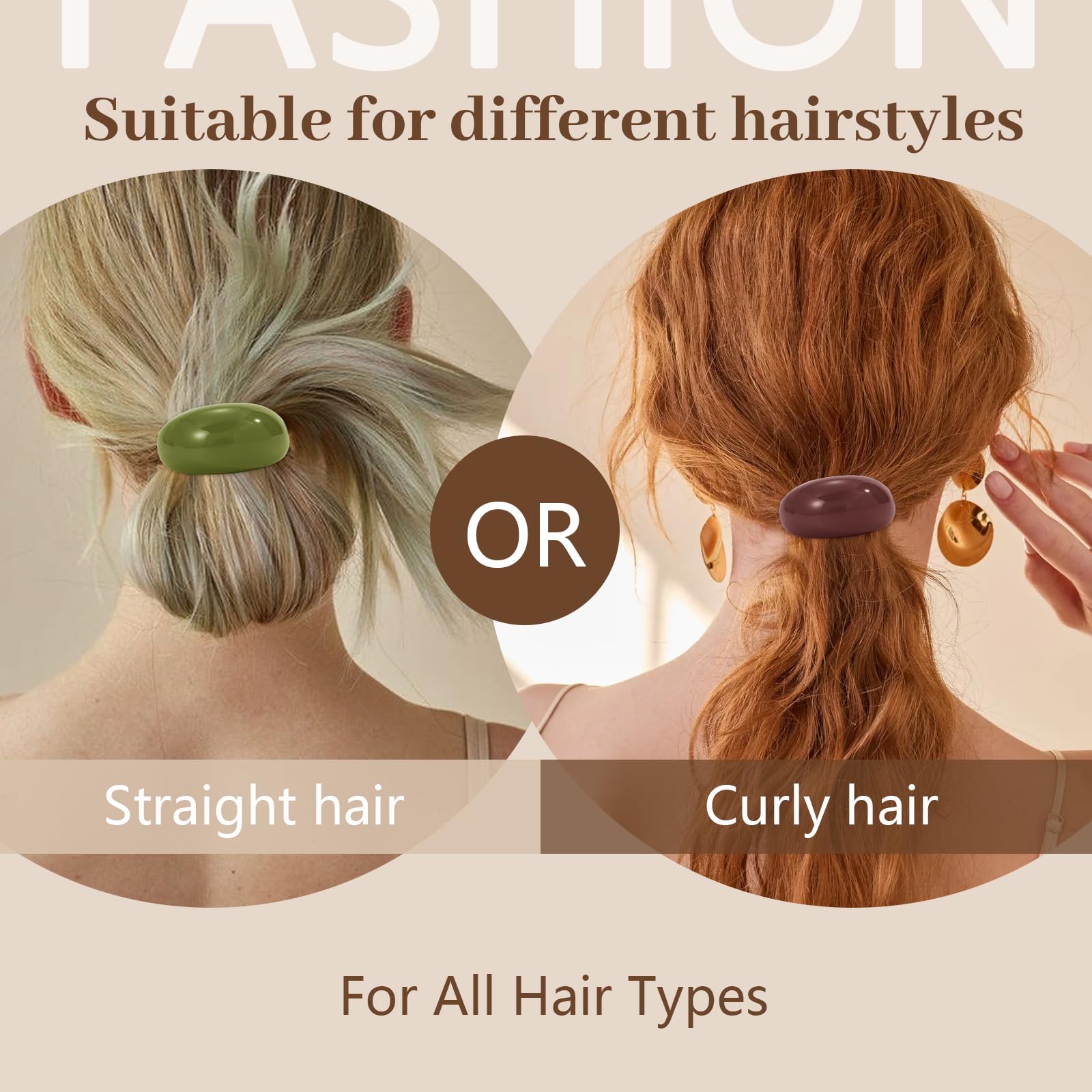 Yougeigy stretchy elastic hair ties demonstrate easy wrap and gentle hold