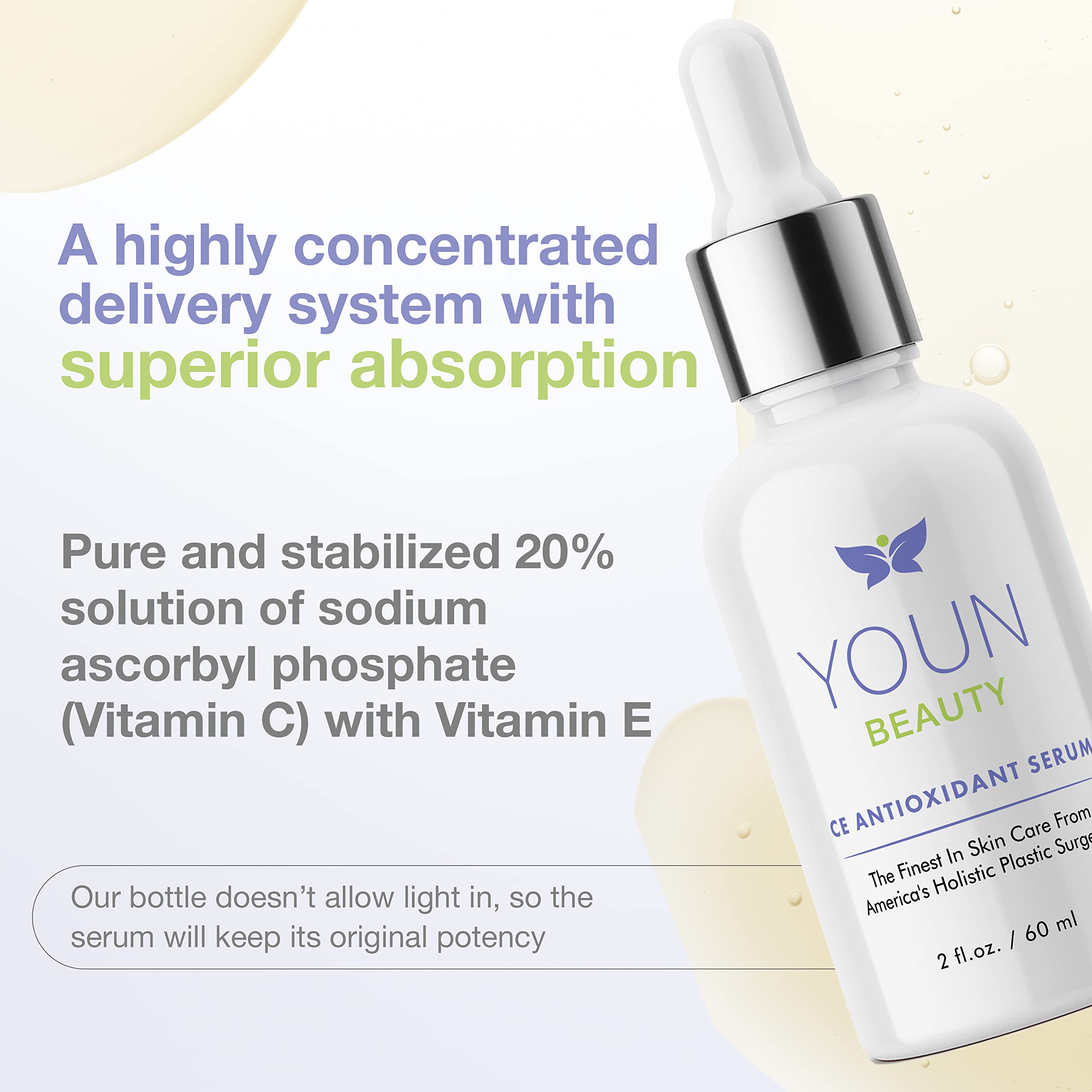 YOUN Beauty hyaluronic acid droplets demonstrate hydration-focused skincare for refreshed skin.