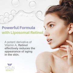 YOUN Beauty Retinol Night Cream ingredients panel highlights hydrating actives.