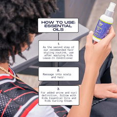 Pouring YOUNG KING HAIR CARE essential oils for easy kid-friendly application
