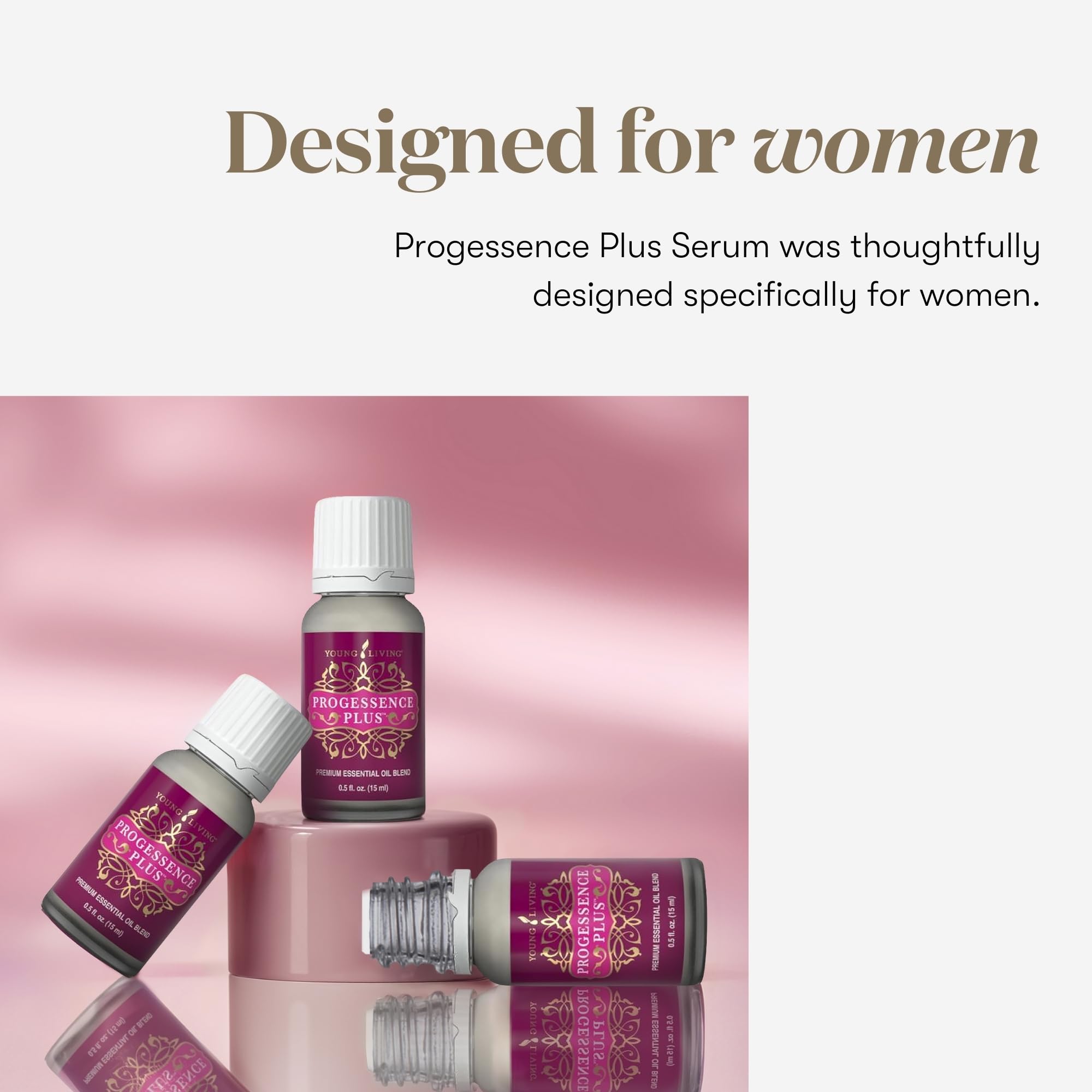 Young Living Progressence Serum applied on skin for calming daily routine.