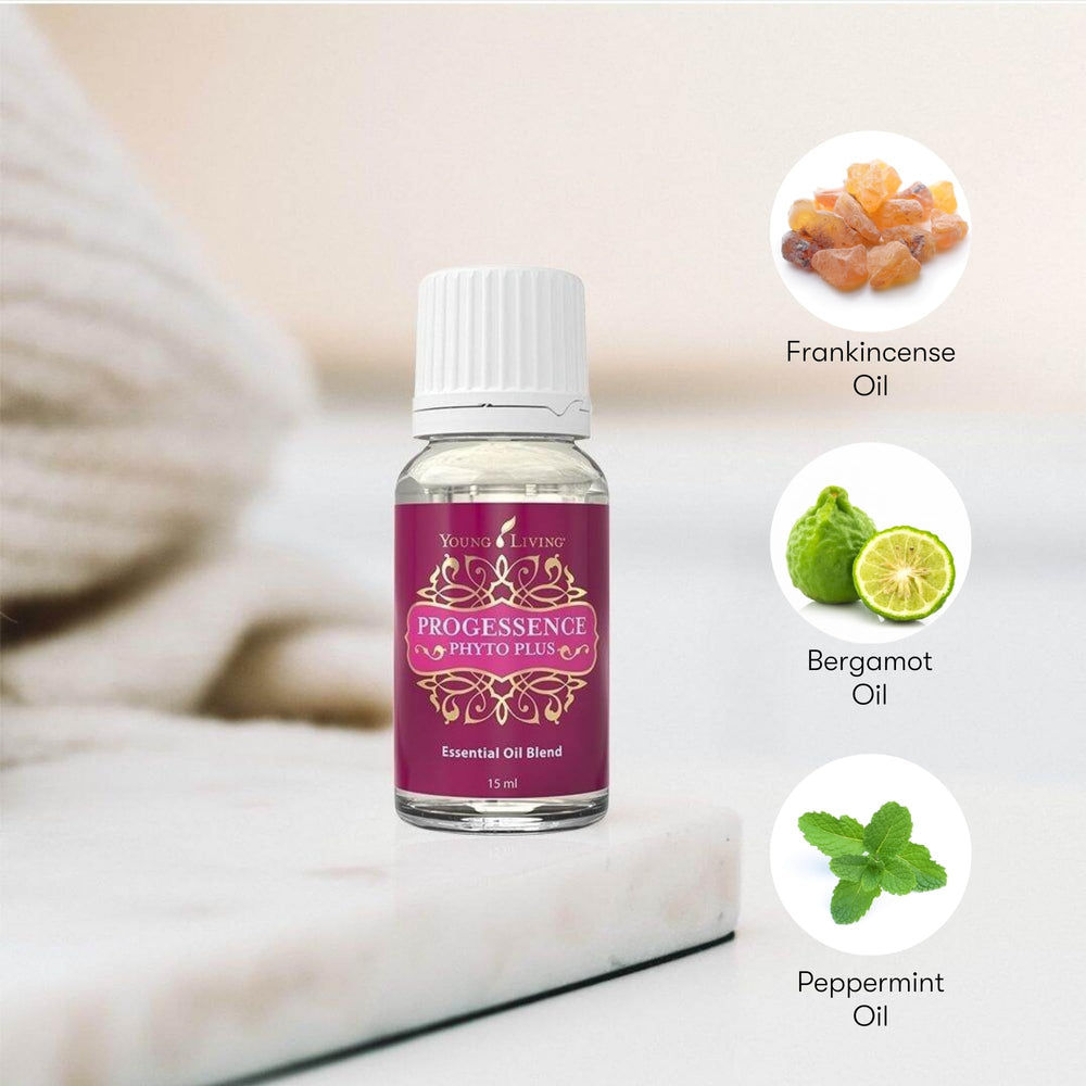Young Living Progressence Serum ingredients like frankincense and bergamot for balanced wellness.