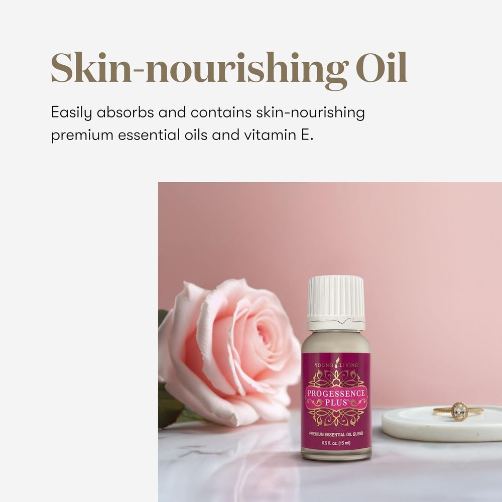 Young Living Progressence Serum silky texture on skin delivering hydration.