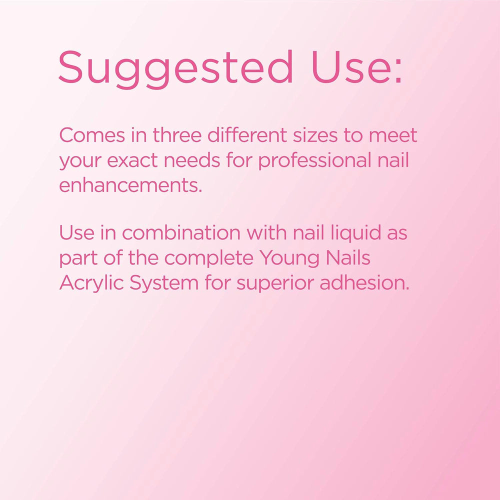 Young Nails 45g pack provides ample powder for multiple applications.