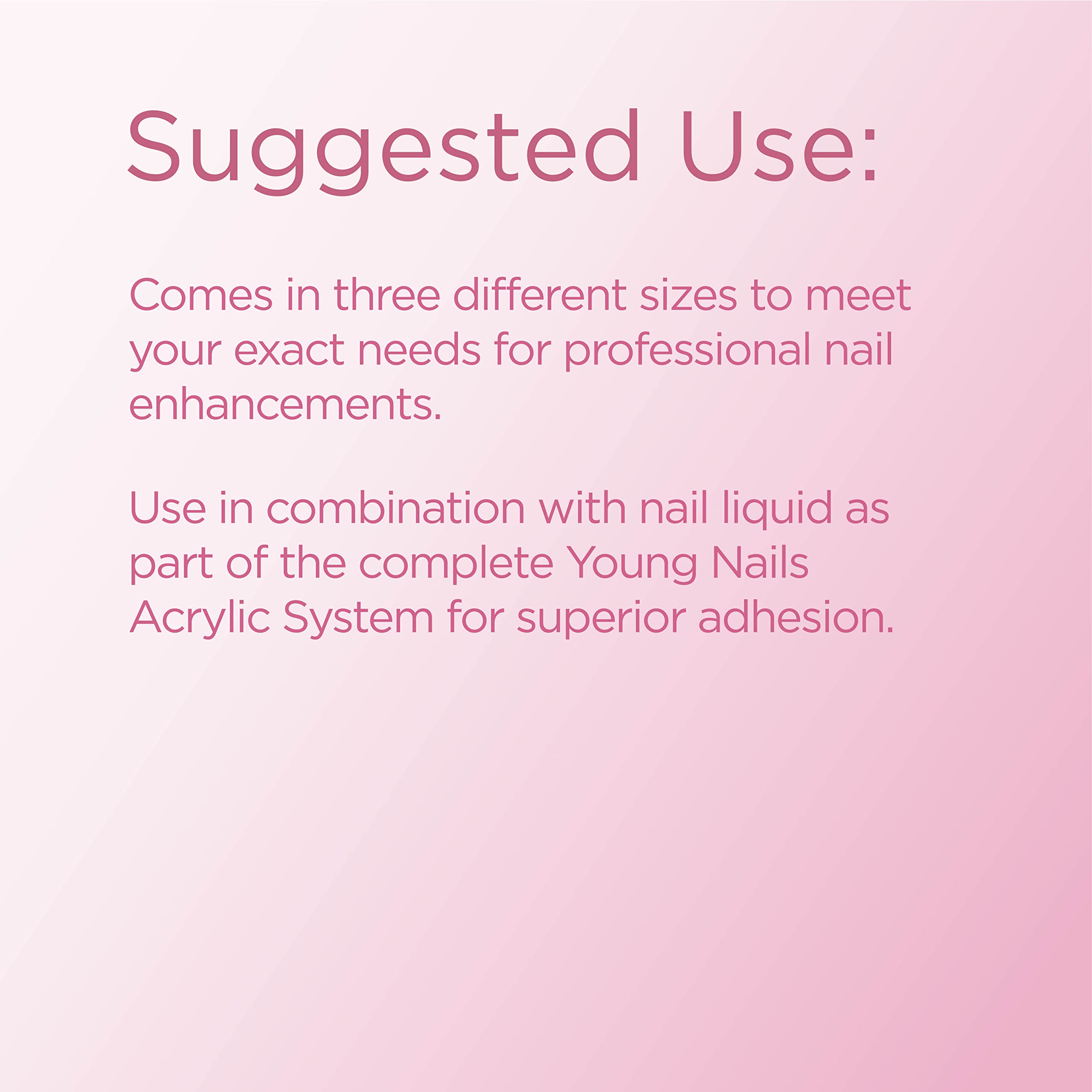Young Nails Acrylic Core Powder 85g size suited for frequent sessions and refills.