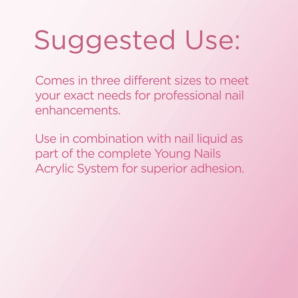 Young Nails Acrylic Core Powder 85g size suited for frequent sessions and refills.