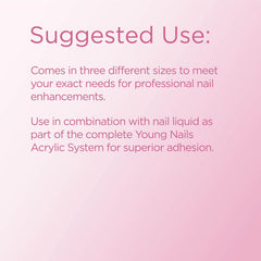 Young Nails self-leveling powder quick-setting in 90 seconds for efficient applications
