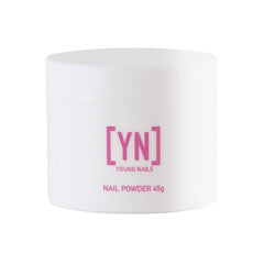 Young Nails Acrylic Core Powder demonstrates self-leveling application for smooth extensions.