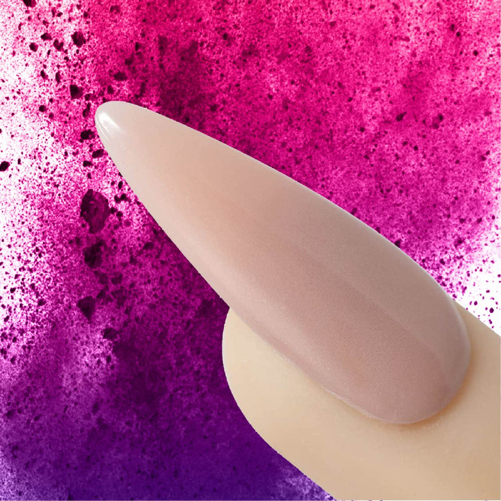 Young Nails Acrylic Cover Powder Rosebud application process highlighting smooth, self-leveling performance.