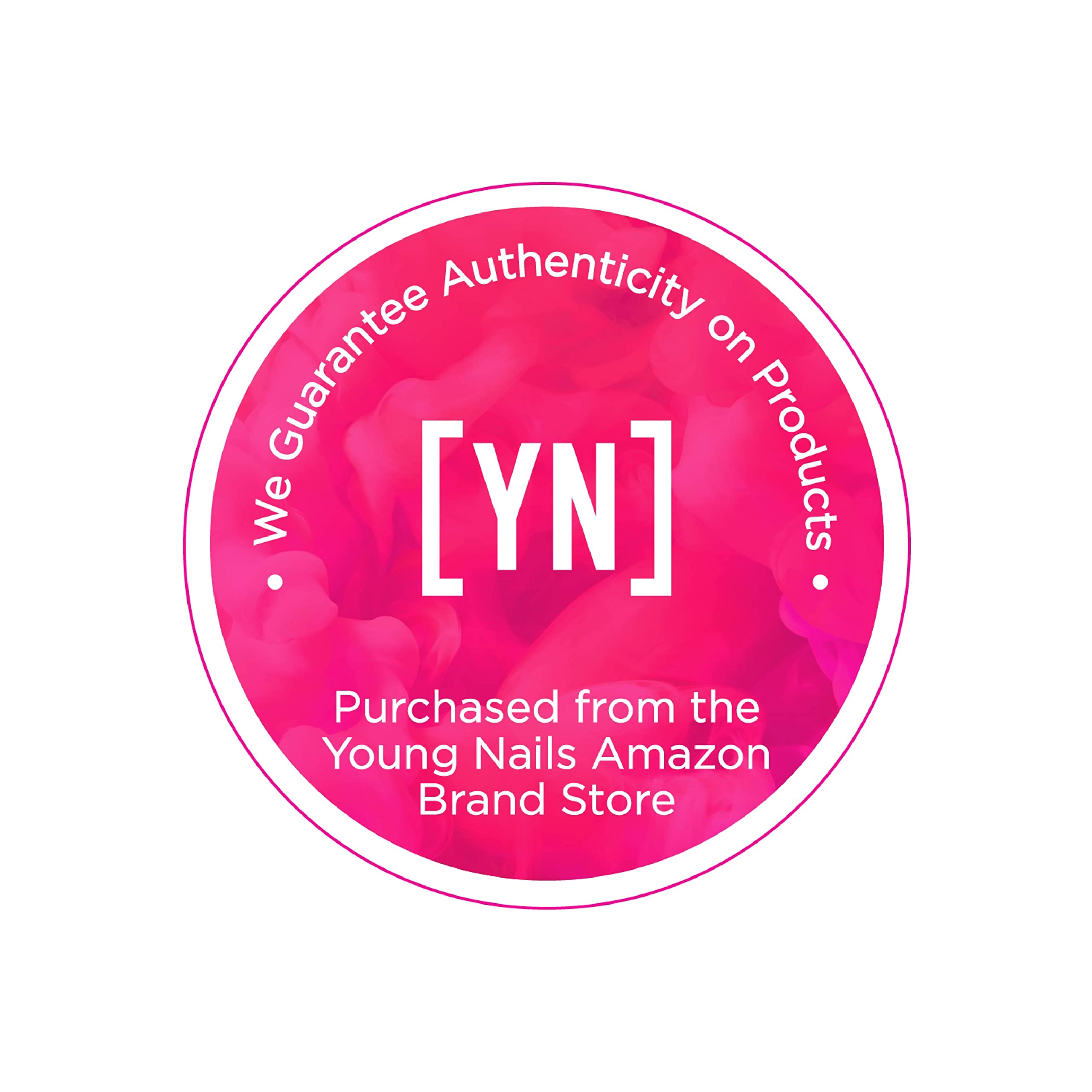Young Nails Acrylic Cover Powder Rosebud in use on nails for durable base layer.