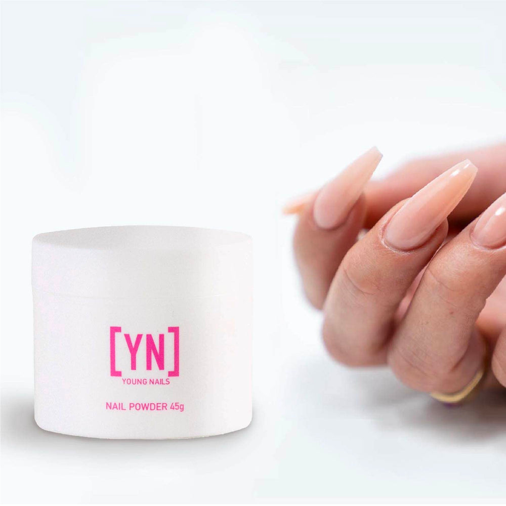 Young Nails Acrylic Speed Powder Pink natural look swatch for clean nail enhancements