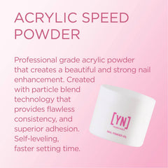 Young Nails Acrylic Speed Powder Pink packaging highlighting professional-grade formula