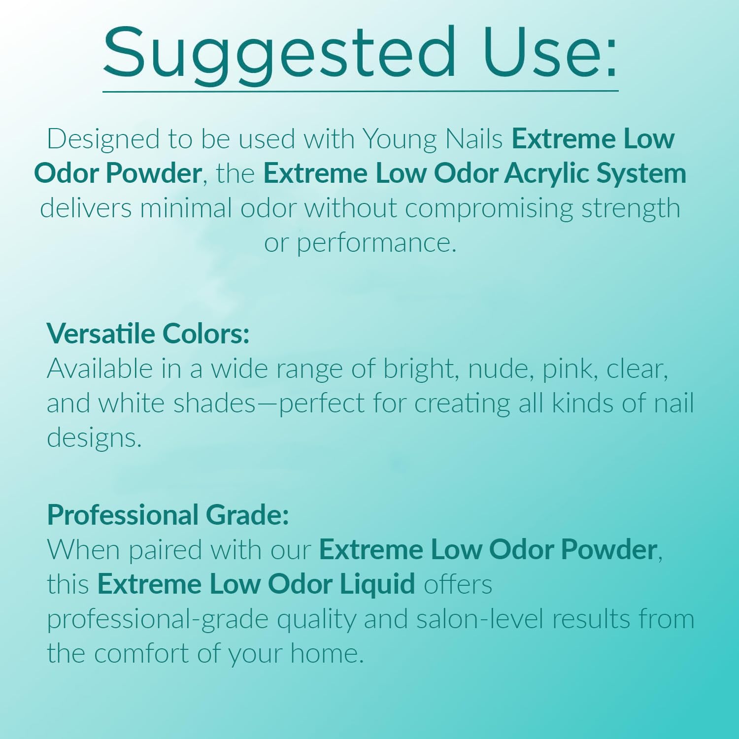 Young Nails professional salon-grade monomer for 6 oz packaging supports long-lasting adhesion.